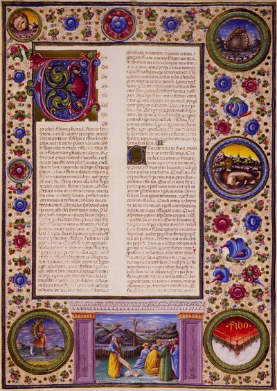 Incipit dal Libro di Gioele, dal Volume II della Bibbia di Borso d