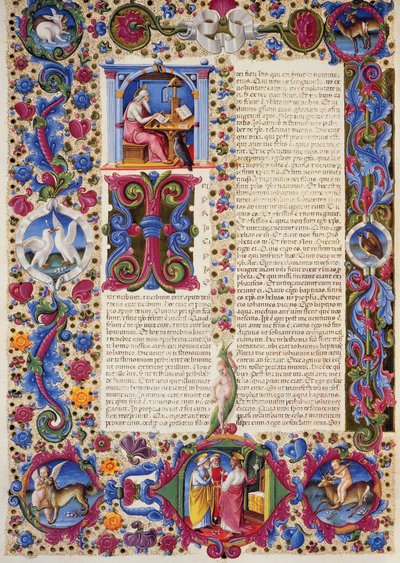 Incipit dal Vangelo secondo Giovanni, dal Volume II della Bibbia di Borso d