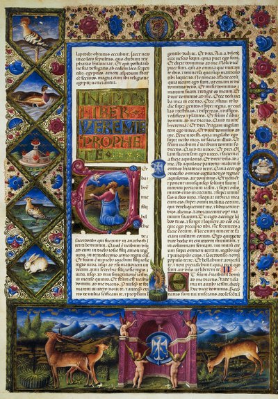 Incipit dal Libro di Geremia, dal Volume II della Bibbia di Borso d