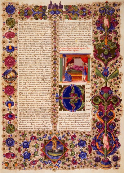 Incipit dal primo libro dei Re, dal Volume I della Bibbia di Borso d