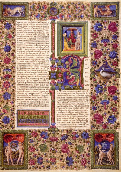Incipit dal primo Libro di Samuele, dal Volume I della Bibbia di Borso d