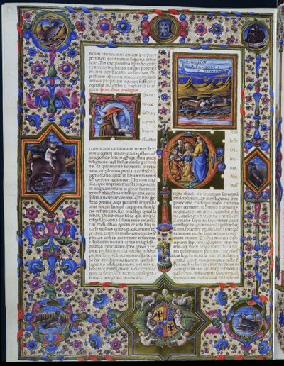 Incipit della parabola di Salomone, dal primo volume della Bibbia di Borso d