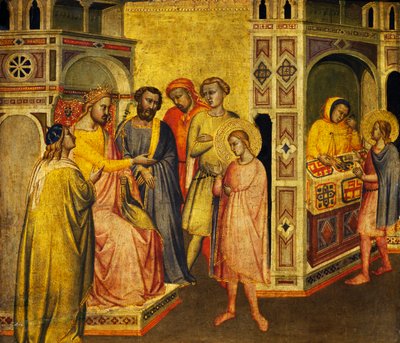 San Eligio davanti al re Clotario, c.1360 da Taddeo Gaddi