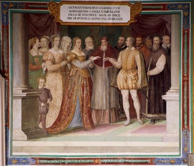 Italia, Regione Lazio, Caprarola (Provincia di Viterbo), Palazzo Farnese, Matrimonio di Ottavio Farnese con Margherita d