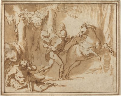 Alessandro Magno e Bucefalo da Taddeo Zuccaro