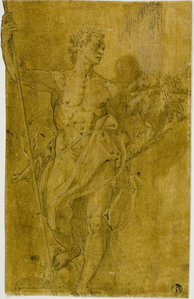 Studio per figura allegorica maschile da Taddeo Zuccaro