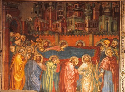 Funerale della Vergine, scena dalla Vita della Vergine da Taddeo di Bartolo