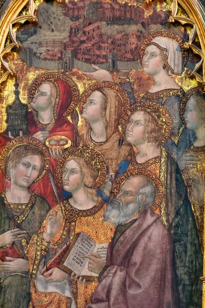 Vari santi in adorazione della Madonna, Trittico dell