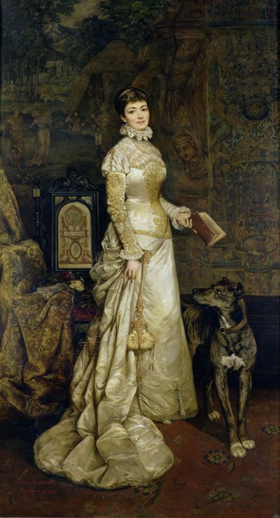 Ritratto di Helena Modrzejewska (1840-1909) 1880 da Tadeusz Ajdukiewicz