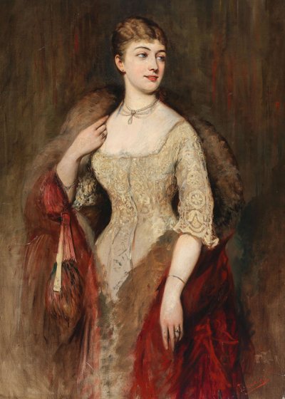 Ritratto della cantante Joséphine de Reszke da Tadeusz Ajdukiewicz