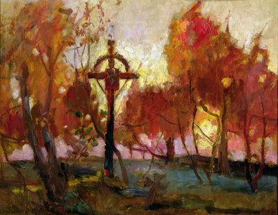Paesaggio con croce da Tadeusz Makowski