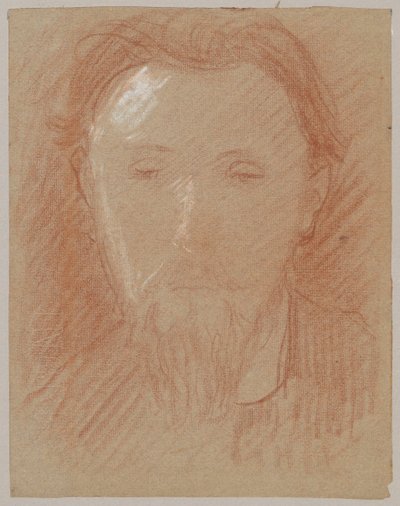 Studio di ritratto di un giovane uomo barbuto da Tadeusz Makowski
