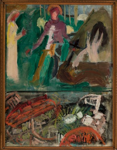 Schizzo per il dipinto "San Giorgio trafigge il drago" da Tadeusz Makowski