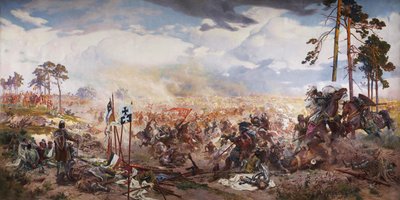 La battaglia di Grunwald, 1910 da Tadeusz Popiel