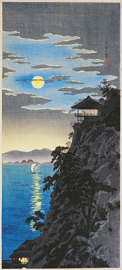 Luna a Ishiyama sul Lago Biwa, c.1936 da Takahashi  Hiroaki