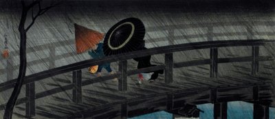 Pioggia sul ponte di Izumi da Takahashi Hiroaki