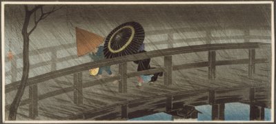 Pioggia sul ponte di Izumi da Takahashi Hiroaki