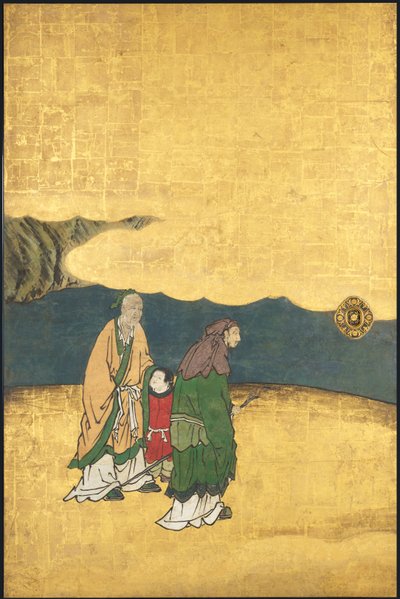 Una partita di Go, dai Quattro Accomplishments, inizio XVII secolo da Takanobu Kano
