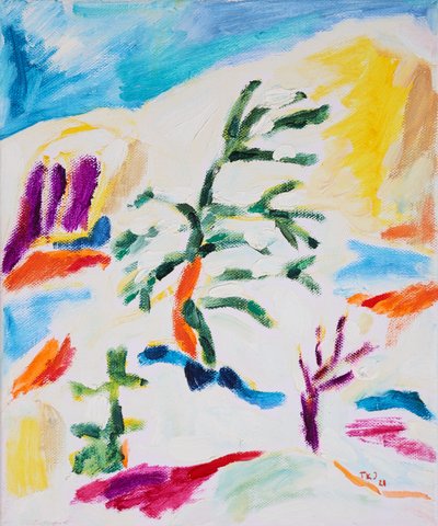 Paesaggio astratto dai colori vivaci da Tamara Jare