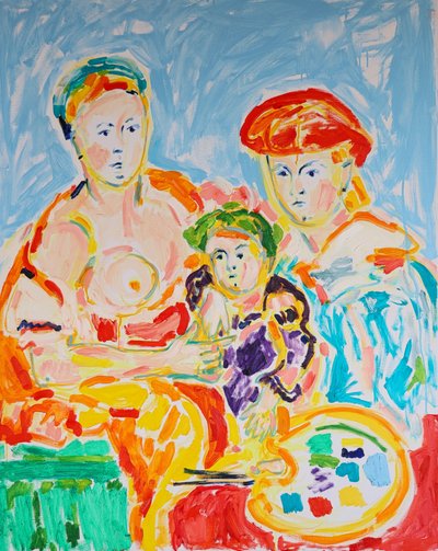 Ritratto di famiglia colorato da Tamara Jare