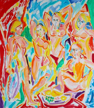 Figure nude dai colori vivaci da Tamara Jare