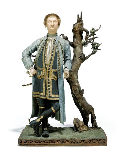 Figura in argilla dipinta tradizionalmente identificata come David Garrick, c.1770 (ceramica) da Tan Che Qua Tan Che Qua