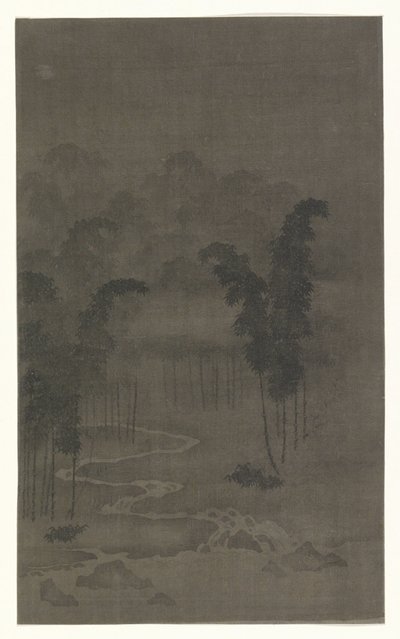 Bosco di bambù di notte da Tan Zhirui (attributed to)