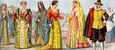 Abito italiano del XVII secolo da Tancredi Scarpelli
