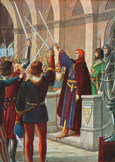 Cangrande della Scala nominato Generale della Lega Ghibellina, dicembre 1318 da Tancredi Scarpelli