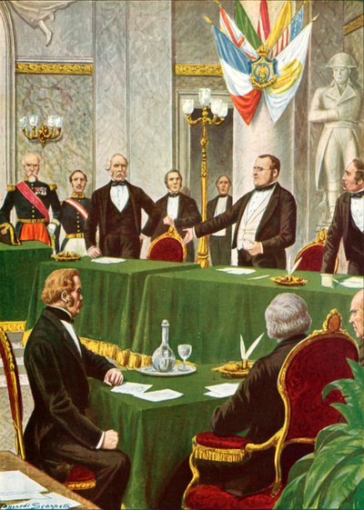 Cavour al Congresso di Parigi da Tancredi Scarpelli