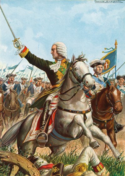 Carlo Emanuele III alla battaglia di Guastalla nel 1734 da Tancredi Scarpelli