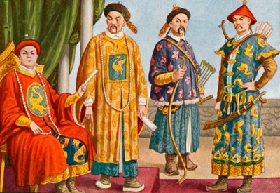Costumi cinesi - Imperatore, Mandarino e Mandarino Militare da Tancredi Scarpelli