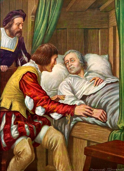 Cristoforo Colombo che si riprende dalla malattia e trova suo fratello al suo capezzale da Tancredi Scarpelli