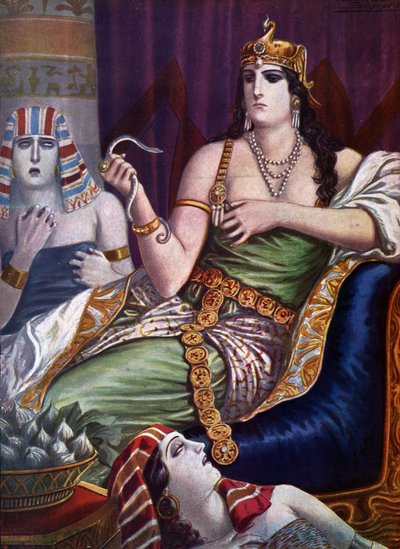 Antichità egiziana: la morte di Cleopatra, la regina d