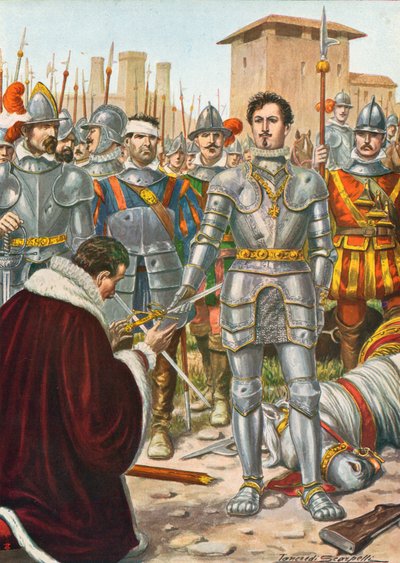 Francesco I di Francia catturato alla battaglia di Pavia nel 1525 da Tancredi Scarpelli