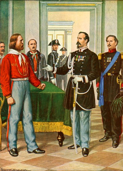 Garibaldi e il generale La Marmora da Tancredi Scarpelli