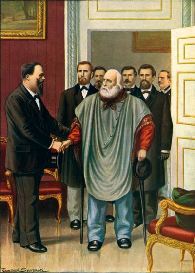 Garibaldi visita Vittorio Emanuele a Roma. La discussione finale tra i due autori del Risorgimento da Tancredi Scarpelli