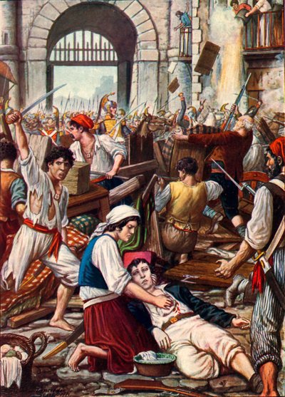 Resistenza eroica del popolo napoletano contro i francesi da Tancredi Scarpelli