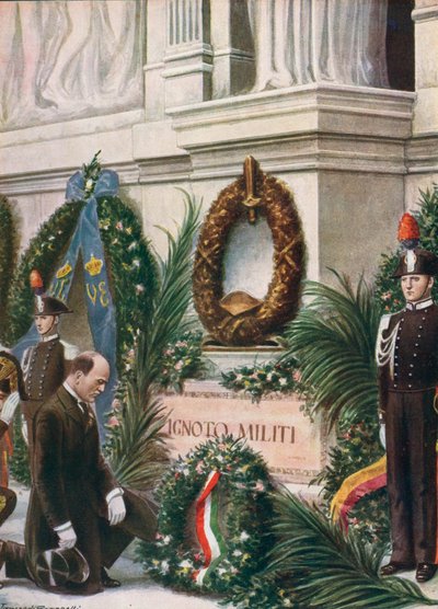 Omaggio del Duce alla tomba del milite ignoto da Tancredi Scarpelli