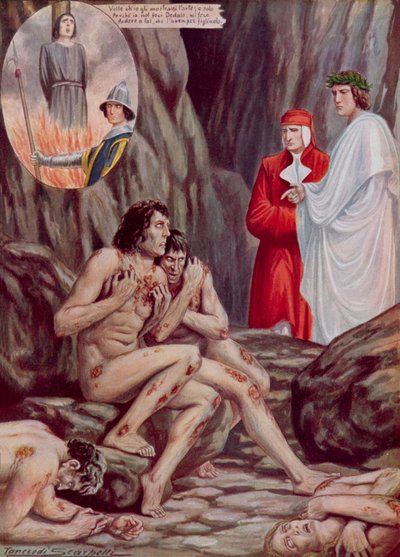 Illustrazione per la Divina Commedia di Dante da Tancredi Scarpelli