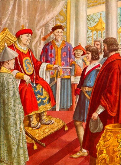 Marco Polo il giovane presentato a Kublai Khan da Tancredi Scarpelli