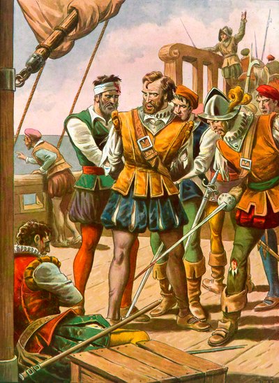 Ammutinamento a bordo della flotta di Magellano da Tancredi Scarpelli