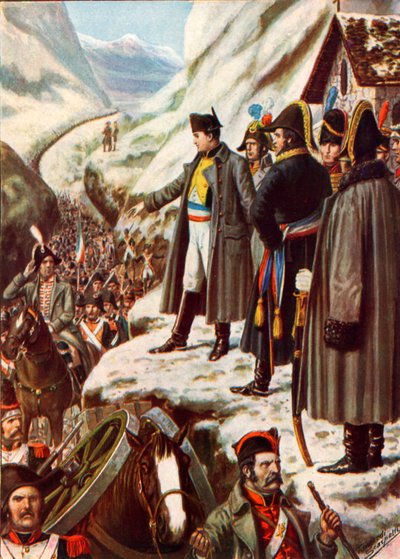 Napoleone al Passo del Gran San Bernardo da Tancredi Scarpelli