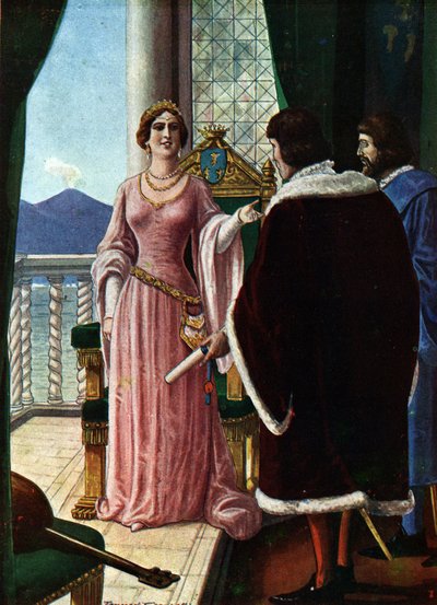 La regina Giovanna II di Napoli (Giovanna di Napoli o Anjou Durazzo) (1373-1435) designa il suo figlio adottivo Luigi III d