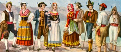 Abito regionale italiano da Tancredi Scarpelli