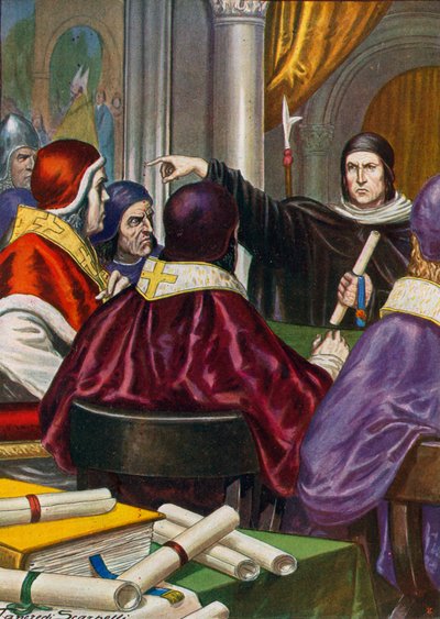 Rolando di Parma porta una lettera per Papa Gregorio VII da Enrico IV, Sacro Romano Imperatore da Tancredi Scarpelli