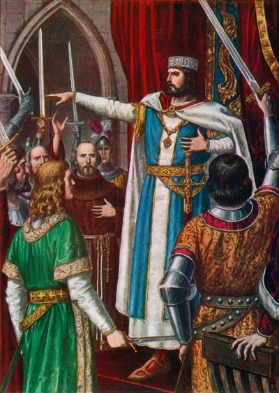 Rodolfo II di Borgogna incoronato re dei Longobardi a Pavia, 923 da Tancredi Scarpelli