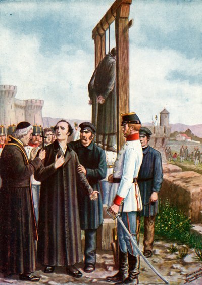 I Martiri di Belfiore: Gli ultimi momenti di Don Enrico Tazzoli, 1853 da Tancredi Scarpelli