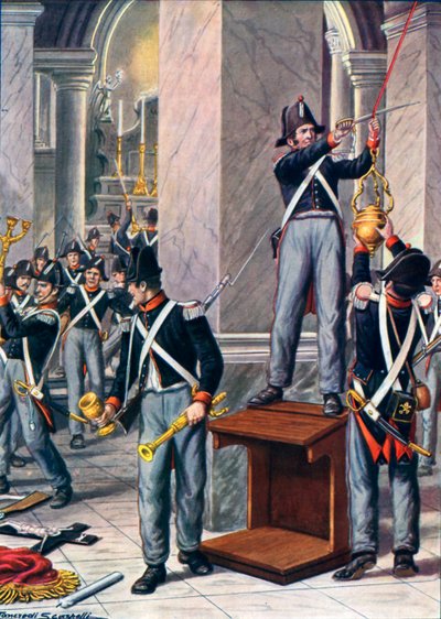 Il saccheggio di Cesena da parte dei soldati papali, 1832 da Tancredi Scarpelli