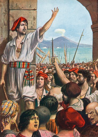 Tommaso Aniello, noto come Masaniello, fu il leader della rivolta a Napoli, 1647 da Tancredi Scarpelli